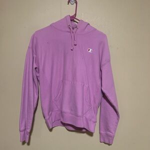 Champion Pink purple women’s reverse weave pullover hoodie size medium